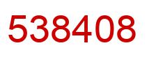 Number 538408 red image