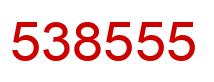 Number 538555 red image