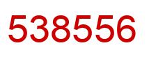 Number 538556 red image