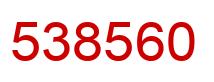 Number 538560 red image