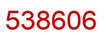 Number 538606 red image