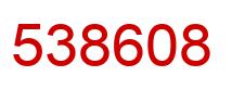 Number 538608 red image