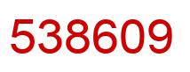 Number 538609 red image