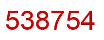 Number 538754 red image
