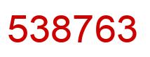 Number 538763 red image