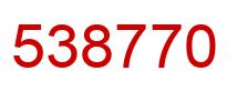 Número 538770 imagen rojo