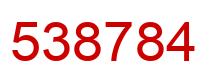 Number 538784 red image