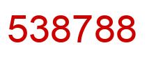 Number 538788 red image