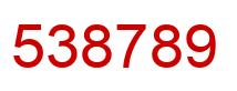 Number 538789 red image