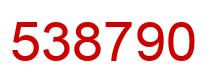Number 538790 red image