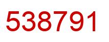 Number 538791 red image