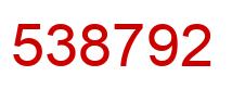 Number 538792 red image