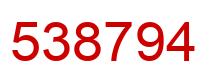 Number 538794 red image