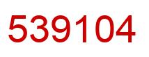Number 539104 red image