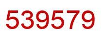Number 539579 red image