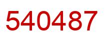 Número 540487 imagen rojo