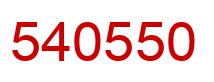 Número 540550 imagen rojo