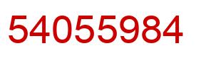 Número 54055984 imagen rojo