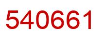 Number 540661 red image
