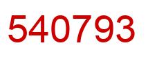 Número 540793 imagen rojo