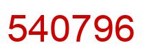 Número 540796 imagen rojo