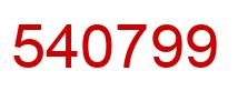 Número 540799 imagen rojo
