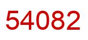 Number 54082 red image