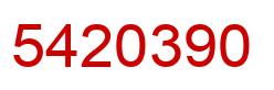 Número 5420390 imagen rojo