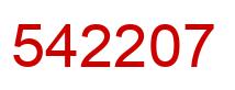 Number 542207 red image