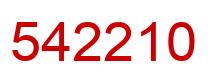 Number 542210 red image