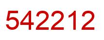 Number 542212 red image