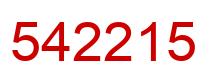 Number 542215 red image