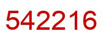 Number 542216 red image