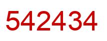 Number 542434 red image