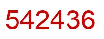 Number 542436 red image