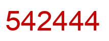 Number 542444 red image