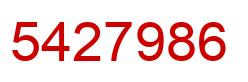 Number 5427986 red image