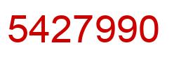 Number 5427990 red image