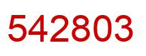 Number 542803 red image