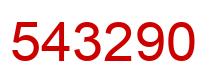 Number 543290 red image