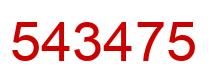 Number 543475 red image