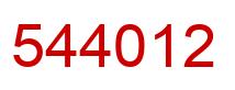 Number 544012 red image