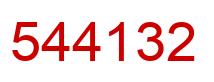 Número 544132 imagen rojo