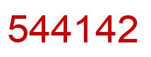 Número 544142 imagen rojo
