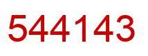 Número 544143 imagen rojo