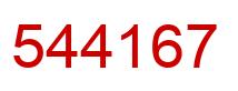 Número 544167 imagen rojo