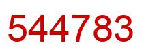 Número 544783 imagen rojo