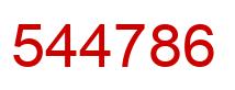 Número 544786 imagen rojo