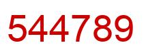 Número 544789 imagen rojo