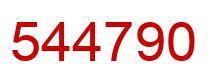 Número 544790 imagen rojo